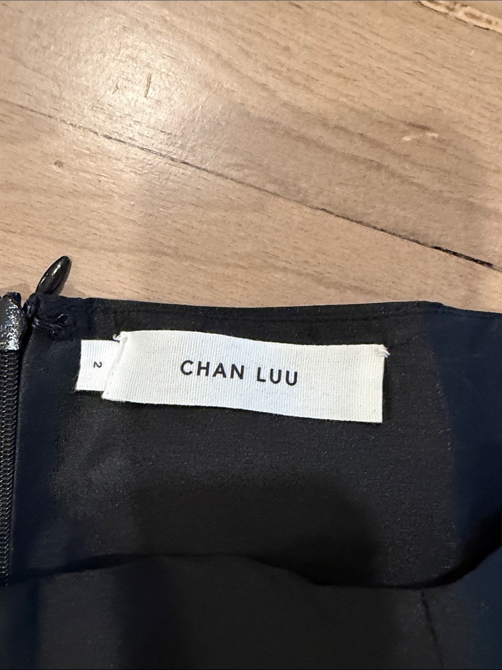 NWOT - Chan Luu Black Techno Taffeta Ultra Wide Leg Trouser Pant - Picture 4 of 6